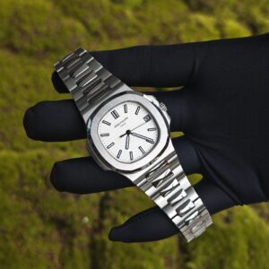 Patek Philippe 5711/1A Snow Mountain White, equipped with original genuine dial, hands, calendar, and original genuine 324 integrated movement, using original data German CNC technology 1:1 customized case and strap. - Image 31