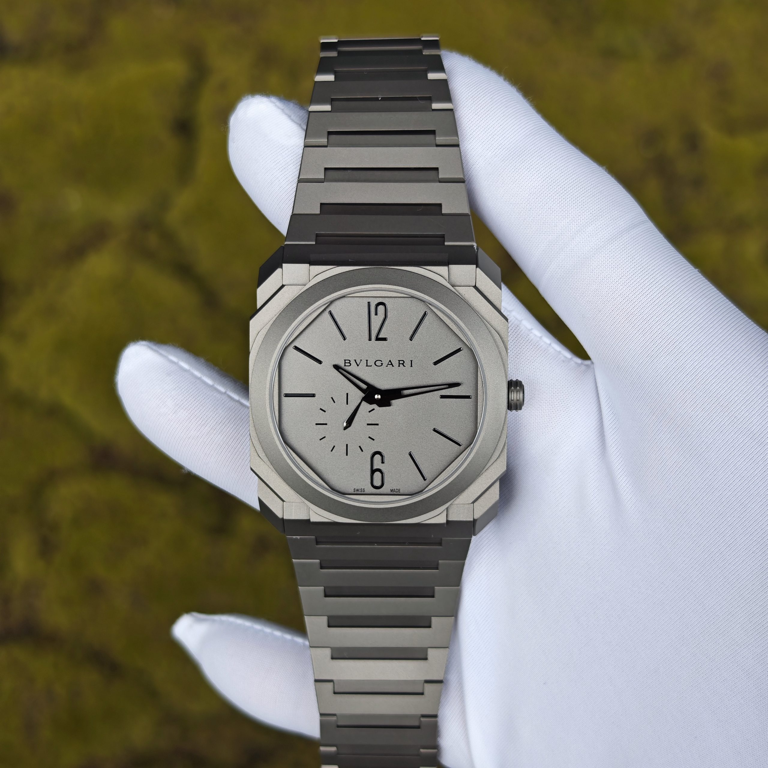 202511 278 Customized Bvlgari OCTO series titanium watch, using high-quality titanium 1:1 mold to customize the case and strap, using the best substitute hands, equipped with customized BVL 138 movement - Image 1