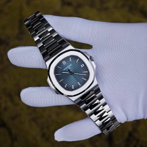 Patek Philippe 5711 blue dial, customized imported substitute dial, equipped with original genuine hands, calendar, and original genuine 324 movement, using original data German CNC technology 1:1 customized case and strap. - Image 3