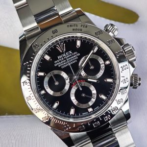 Rolex Daytona 116520 black dial with blue luminous hour markers. Equipped with five original accessories, including dial, bezel, hands, mirror, and crown. 1: 1CNC customized 904L stainless steel case and strap, Dandong 4130 integrated movement - Image 9