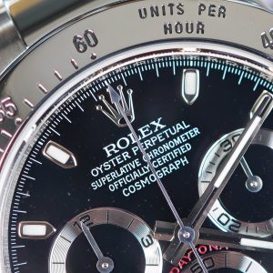 Rolex Daytona 116520 black dial with blue luminous hour markers. Equipped with five original accessories, including dial, bezel, hands, mirror, and crown. 1: 1CNC customized 904L stainless steel case and strap, Dandong 4130 integrated movement - Image 13