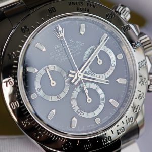 Rolex Daytona 116520 black dial with blue luminous hour markers. Equipped with five original accessories, including dial, bezel, hands, mirror, and crown. 1: 1CNC customized 904L stainless steel case and strap, Dandong 4130 integrated movement - Image 12