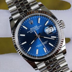 Rolex DateJust 36mm 126234 blue dial. Customize the best alternative dial, hands, and date, strictly assemble according to Swiss craftsmanship standards, manually polish the entire watch twice, ETA2836 movement - Image 9