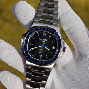 (Advanced Customization) Patek Philippe 5711/111P, original data 1:1 customized case and strap, hand inlaid sapphire outer ring, customized best black dial, hands, calendar, Dandong 324 integrated movement - Image 7