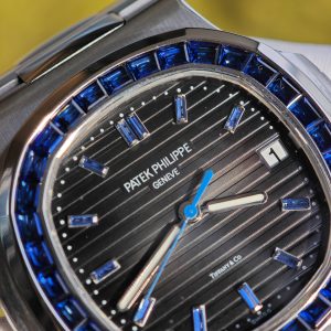 (Advanced Customization) Patek Philippe 5711/111P, original data 1:1 customized case and strap, hand inlaid sapphire outer ring, customized best black dial, hands, calendar, Dandong 324 integrated movement - Image 14