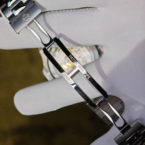 (Advanced Customization) Patek Philippe 5711/111P, original data 1:1 customized case and strap, hand inlaid sapphire outer ring, customized best black dial, hands, calendar, Dandong 324 integrated movement - Image 21