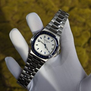 (Advanced Customization) Patek Philippe 5711/111P, original data 1:1 customized case and strap, hand inlaid sapphire outer ring, customized best white dial, hands, calendar, Dandong 324 integrated movement - Image 3