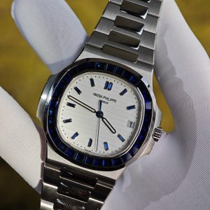 (Advanced Customization) Patek Philippe 5711/111P, original data 1:1 customized case and strap, hand inlaid sapphire outer ring, customized best white dial, hands, calendar, Dandong 324 integrated movement - Image 7