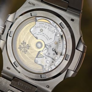 (Advanced Customization) Patek Philippe 5711/111P, original data 1:1 customized case and strap, hand inlaid sapphire outer ring, customized best white dial, hands, calendar, Dandong 324 integrated movement - Image 17