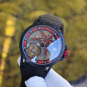 Roger Dubuis King Racing RDDBEX0817, custom titanium case, natural black rubber strap, custom integrated movement - Image 7