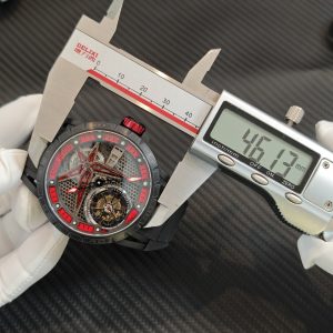 Roger Dubuis King Racing RDDBEX0817, custom titanium case, natural black rubber strap, custom integrated movement - Image 24