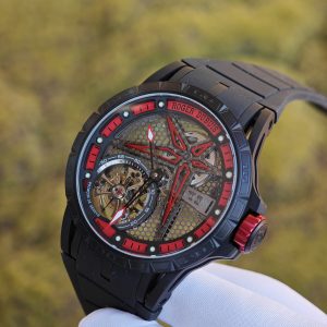 Roger Dubuis King Racing RDDBEX0817, custom titanium case, natural black rubber strap, custom integrated movement - Image 13
