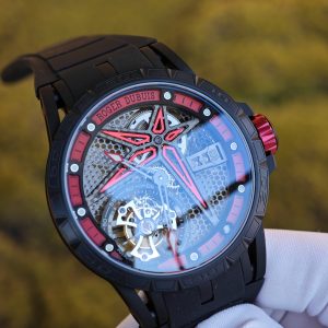 Roger Dubuis King Racing RDDBEX0817, custom titanium case, natural black rubber strap, custom integrated movement - Image 12