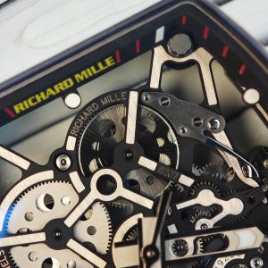 Richard Mille RM35-01 white, original Parmigiani movement modified, imported quartz TPT from Japan ® Customized case made of composite material, paired with black imported natural rubber strap, 1:1 customized titanium buckle - Image 17