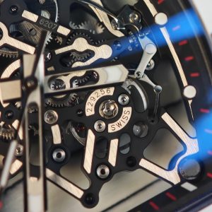 Richard Mille RM35-01 white, original Parmigiani movement modified, imported quartz TPT from Japan ® Customized case made of composite material, paired with black imported natural rubber strap, 1:1 customized titanium buckle - Image 19