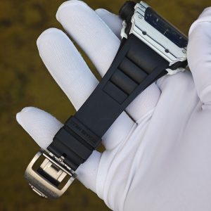 Richard Mille RM35-01 white, original Parmigiani movement modified, imported quartz TPT from Japan ® Customized case made of composite material, paired with black imported natural rubber strap, 1:1 customized titanium buckle - Image 24