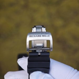 Richard Mille RM35-01 white, original Parmigiani movement modified, imported quartz TPT from Japan ® Customized case made of composite material, paired with black imported natural rubber strap, 1:1 customized titanium buckle - Image 25