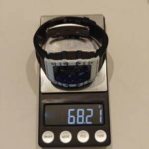 Richard Mille RM35-01 white, original Parmigiani movement modified, imported quartz TPT from Japan ® Customized case made of composite material, paired with black imported natural rubber strap, 1:1 customized titanium buckle - Image 27