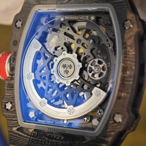 Richard Mille 67-02 French Sport, 1:1 custom CRMA7 movement, imported carbon fiber case, blue nylon strap - Image 13