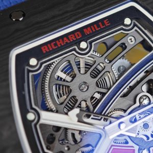 Richard Mille 67-02 French Sport, 1:1 custom CRMA7 movement, imported carbon fiber case, blue nylon strap - Image 19