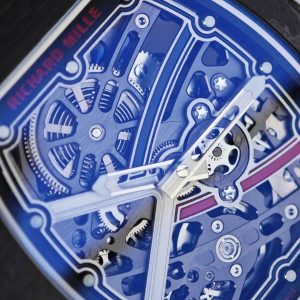 Richard Mille 67-02 French Sport, 1:1 custom CRMA7 movement, imported carbon fiber case, blue nylon strap - Image 21