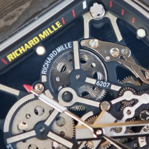 BBR Factory Edition Richard Mille RM35-01 Red, Original Data Mold Customized Movement, Carbon Fiber Case, Paired with Red Rubber Strap, Stainless Steel Plated Black Buckle - Image 13