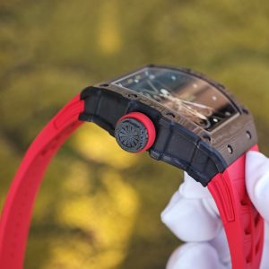 BBR Factory Edition Richard Mille RM35-01 Red, Original Data Mold Customized Movement, Carbon Fiber Case, Paired with Red Rubber Strap, Stainless Steel Plated Black Buckle - Image 19