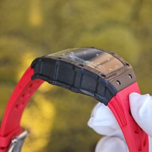 BBR Factory Edition Richard Mille RM35-01 Red, Original Data Mold Customized Movement, Carbon Fiber Case, Paired with Red Rubber Strap, Stainless Steel Plated Black Buckle - Image 20