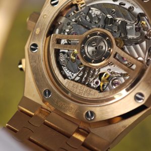 Customized AP Royal Oak 18K rose gold 26240, original data 1:1 customized 18K rose gold case strap and clasp, Dandong 4401 integrated movement (weight adjustment), customized best alternative blue dial, hands and calendar - Image 19
