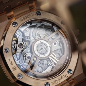 Customized AP Royal Oak 18K rose gold 26240, original data 1:1 customized 18K rose gold case strap and clasp, Dandong 4401 integrated movement (weight adjustment), customized best alternative blue dial, hands and calendar - Image 22