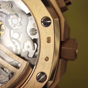 Customized AP Royal Oak 18K rose gold 26240, original data 1:1 customized 18K rose gold case strap and clasp, Dandong 4401 integrated movement (weight adjustment), customized best alternative blue dial, hands and calendar - Image 24