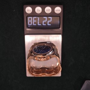 Customized AP Royal Oak 18K rose gold 26240, original data 1:1 customized 18K rose gold case strap and clasp, Dandong 4401 integrated movement (weight adjustment), customized best alternative blue dial, hands and calendar - Image 32