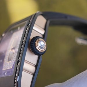Customized Richard Mille RM 07-01 ladies' series watch, featuring an imported black ceramic case, inlaid with natural diamonds, and a 1:1 customized integrated movement - Image 9