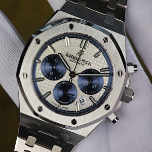 Customized version AP26315ST, equipped with the optimal white dial, blue chronograph, customized replacement hands and calendar, utilizing a 1:1 customized CNC case and strap, and equipped with the original FP1185 movement - Image 10
