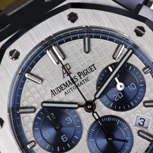 Customized version AP26315ST, equipped with the optimal white dial, blue chronograph, customized replacement hands and calendar, utilizing a 1:1 customized CNC case and strap, and equipped with the original FP1185 movement - Image 11