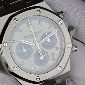 Customized version AP26315ST, equipped with the optimal white dial, blue chronograph, customized replacement hands and calendar, utilizing a 1:1 customized CNC case and strap, and equipped with the original FP1185 movement - Image 13