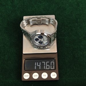 Customized version AP26315ST, equipped with the optimal white dial, blue chronograph, customized replacement hands and calendar, utilizing a 1:1 customized CNC case and strap, and equipped with the original FP1185 movement - Image 24