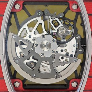 Richard Mille RM35-02 Snowflake Diamond Edition, featuring a modified base Parmigiani movement, custom imported red carbon fiber case, hand-set natural diamonds, custom black and red rubber strap, and a 1:1 custom titanium buckle. - Image 18
