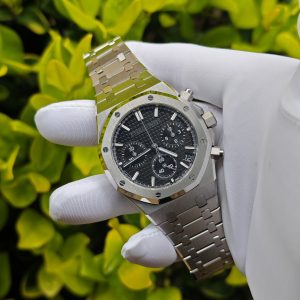 The improved version of AP Royal Oak 26240 is equipped with the best black replacement dial, replacement hands, solid pin shaft, as well as finely polished case and strap, and is powered by the Shanghai 4401 integrated movement - Image 3