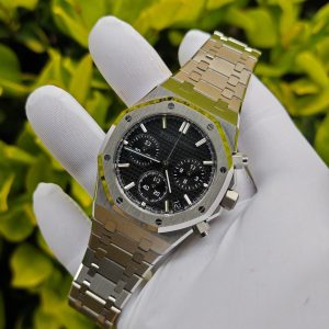 The improved version of AP Royal Oak 26240 is equipped with the best black replacement dial, replacement hands, solid pin shaft, as well as finely polished case and strap, and is powered by the Shanghai 4401 integrated movement - Image 4