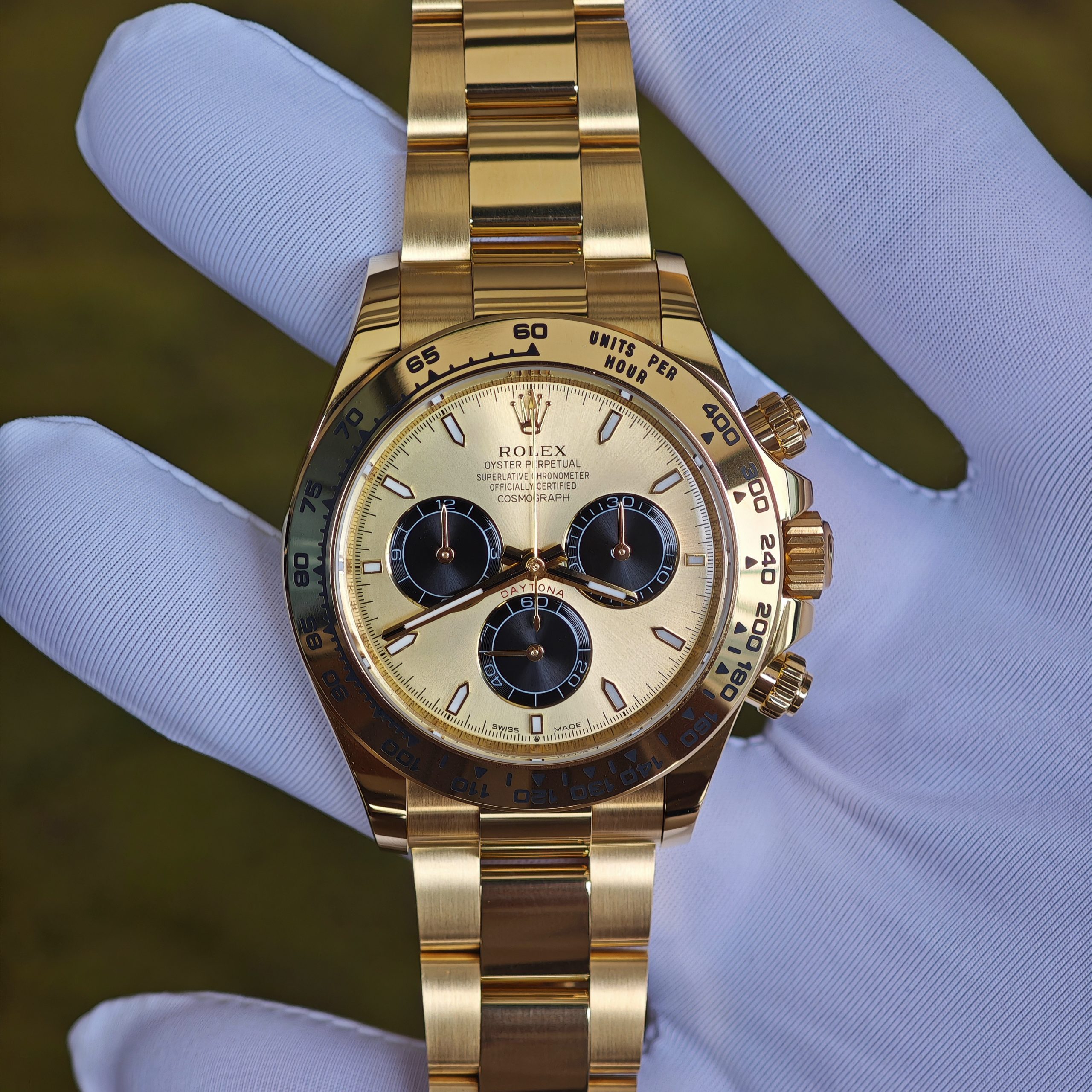 202605 1165 Daytona 126508 custom model, 1:1 CNC mold-opened weighted case/strap/clasp, total weight 180g, the entire watch adopts 18K original color gold-plated craftsmanship, optimal substitute dial/hands/solid pin shaft, Dandong 4131 movement - Image 1