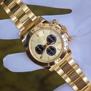 Daytona 126508 custom model, 1:1 CNC mold-opened weighted case/strap/clasp, total weight 180g, the entire watch adopts 18K original color gold-plated craftsmanship, optimal substitute dial/hands/solid pin shaft, Dandong 4131 movement - Image 6