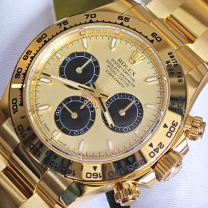 Daytona 126508 custom model, 1:1 CNC mold-opened weighted case/strap/clasp, total weight 180g, the entire watch adopts 18K original color gold-plated craftsmanship, optimal substitute dial/hands/solid pin shaft, Dandong 4131 movement - Image 11