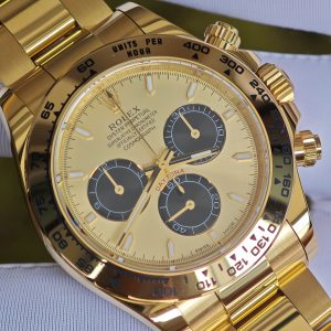 Daytona 126508 custom model, 1:1 CNC mold-opened weighted case/strap/clasp, total weight 180g, the entire watch adopts 18K original color gold-plated craftsmanship, optimal substitute dial/hands/solid pin shaft, Dandong 4131 movement - Image 12