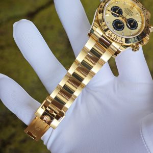 Daytona 126508 custom model, 1:1 CNC mold-opened weighted case/strap/clasp, total weight 180g, the entire watch adopts 18K original color gold-plated craftsmanship, optimal substitute dial/hands/solid pin shaft, Dandong 4131 movement - Image 21