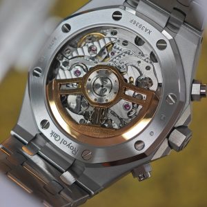 Frost Gold Edition AP Royal Oak 26240 Grey Dial, equipped with a weighted case and strap, weighing 198 grams, with perfect Frost Gold craftsmanship and treated with clad platinum technology. Customized with optimal replacement hands, solid pin shafts, and calendar, Shanghai 4401 integrated movement - Image 14